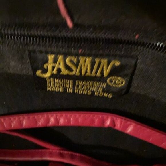 Jasmin snakeskin/leather clutch purse. - Picture 3 of 7